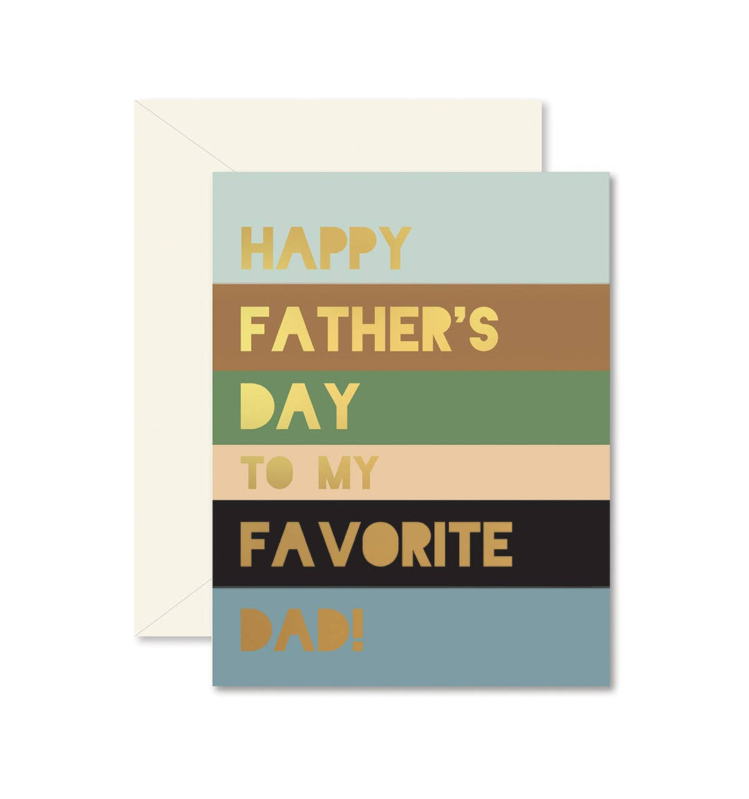 Ginger P. Designs - Colorblock Father's Day Favorite Dad Greeting Card