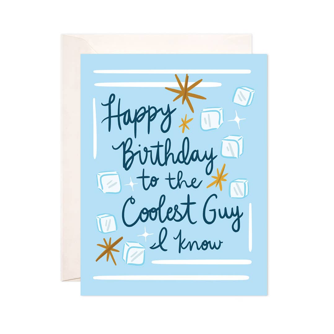 Bloomwolf Studio - Coolest Guy Greeting Card - Punny Birthday Card