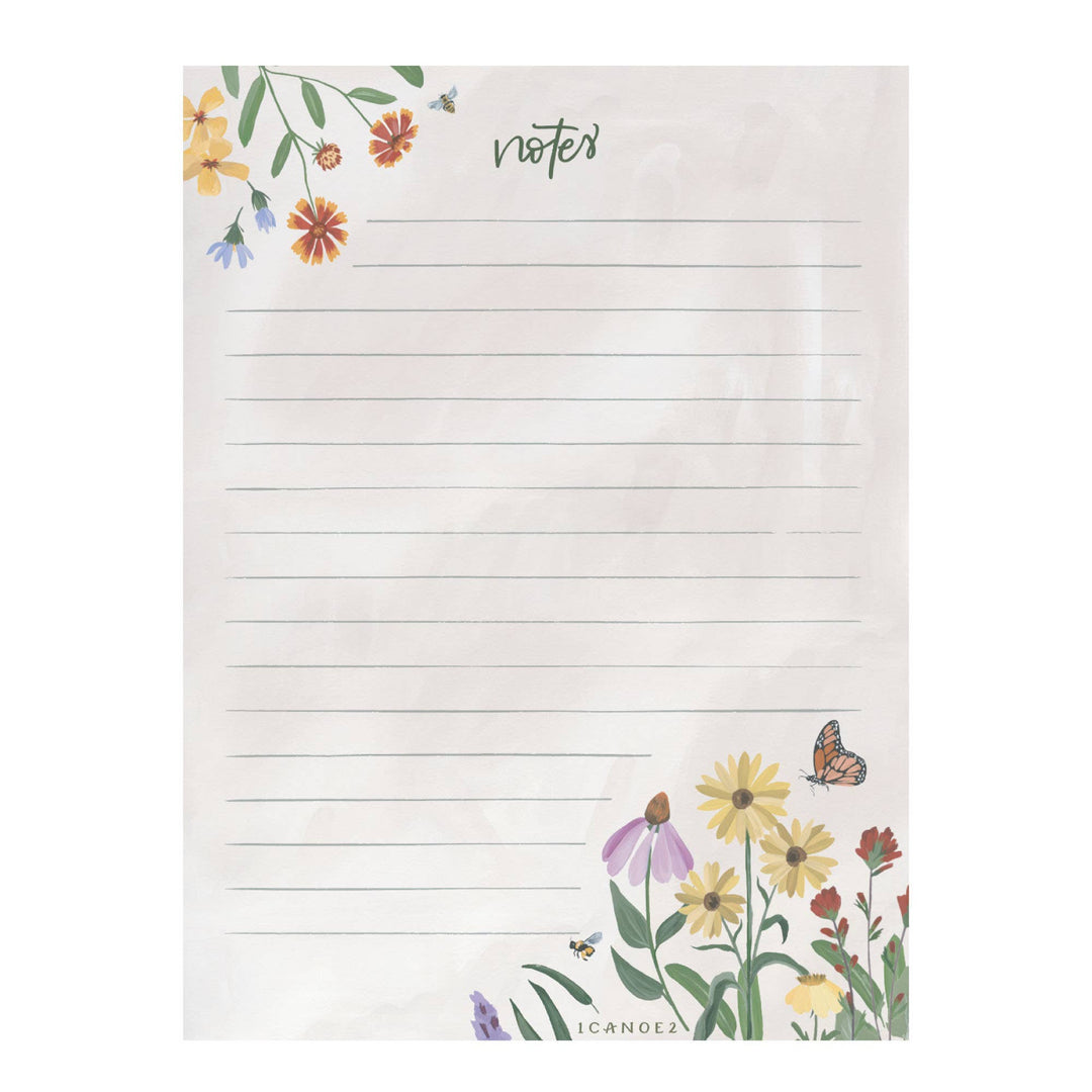 1canoe2 | One Canoe Two Paper Co. - Wildflower Botanicals Floral Notepad
