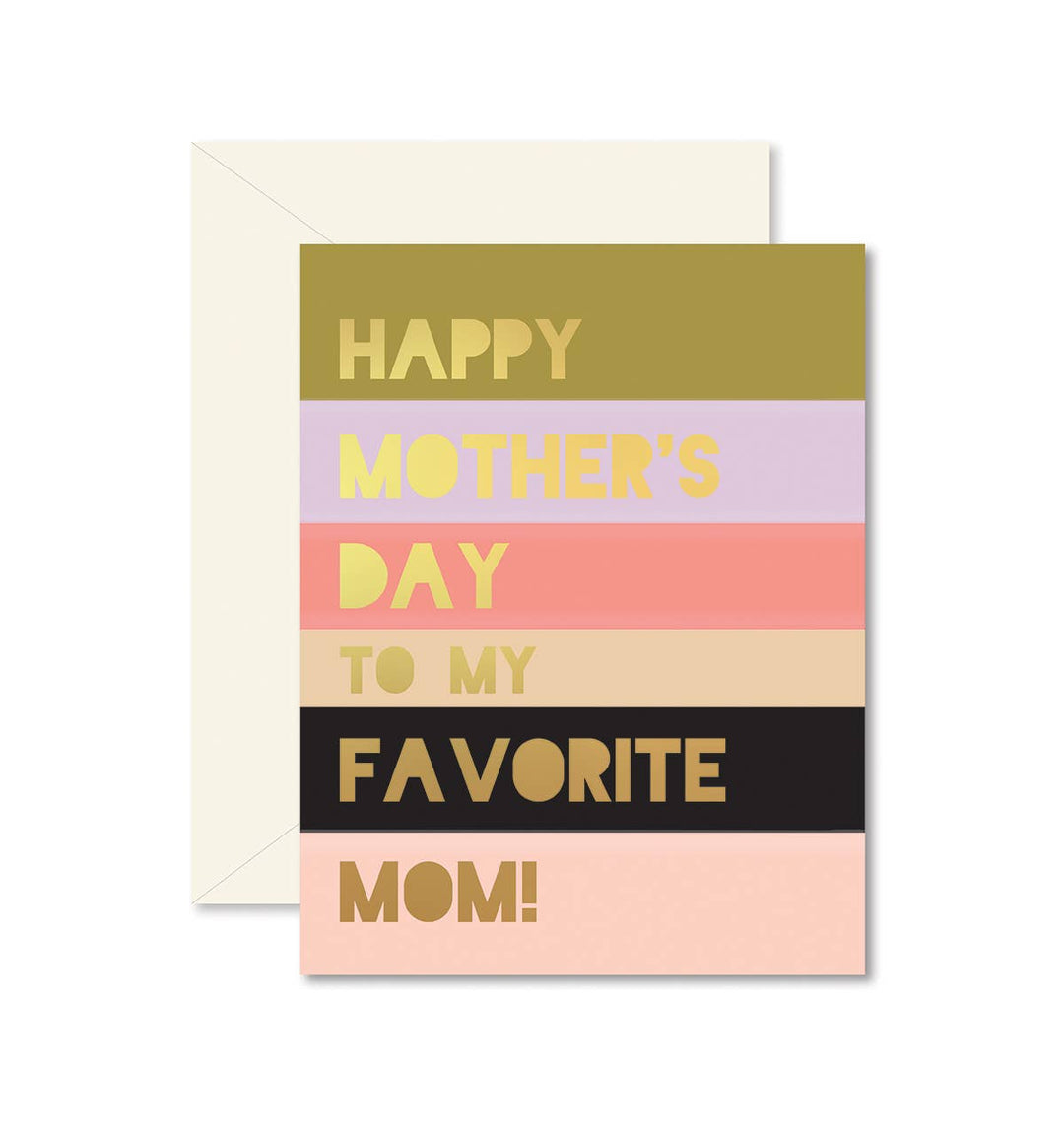 Ginger P. Designs - Colorblock Favorite Mom Greeting Card