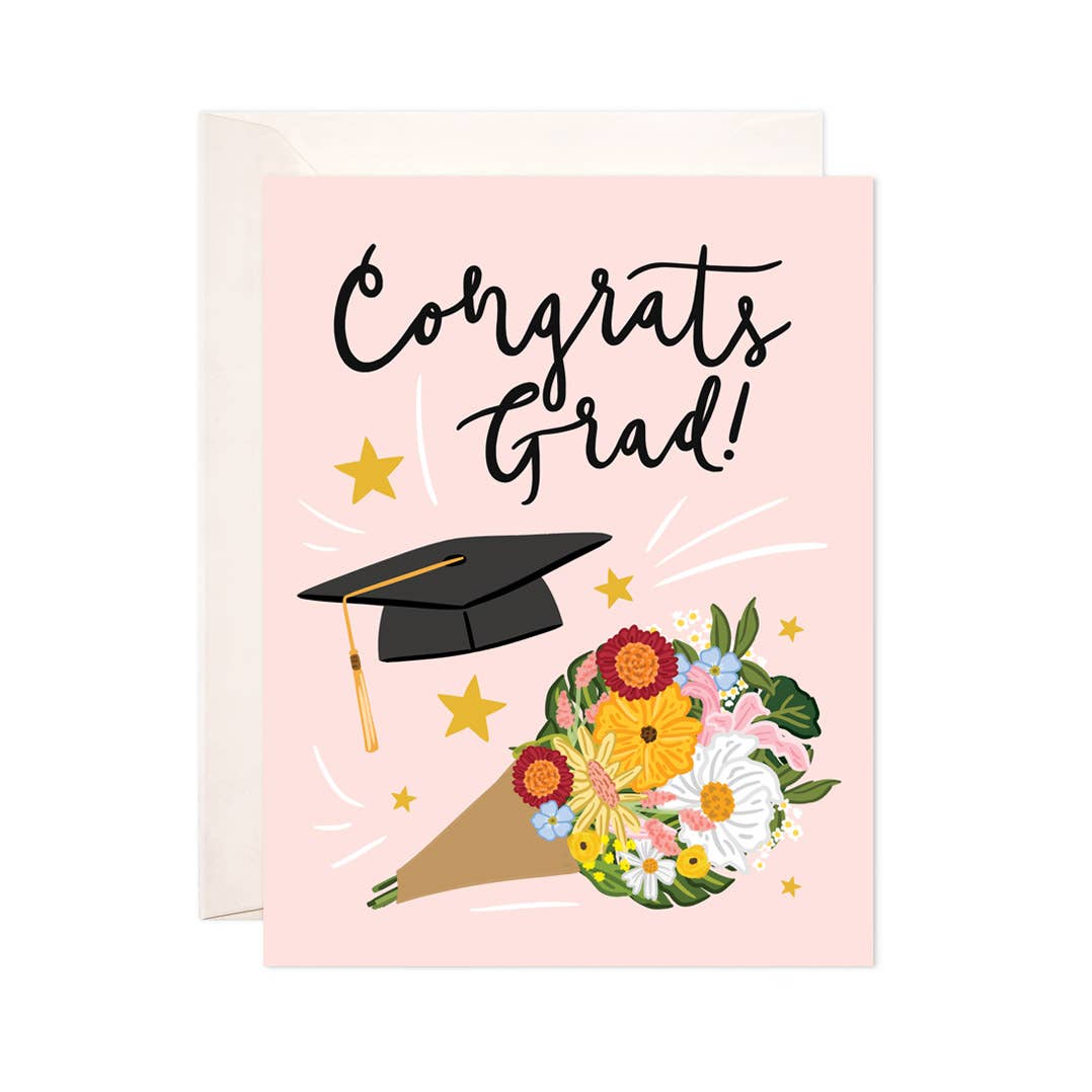 Bloomwolf Studio - Grad Bouquet Greeting Card - Graduation Gift