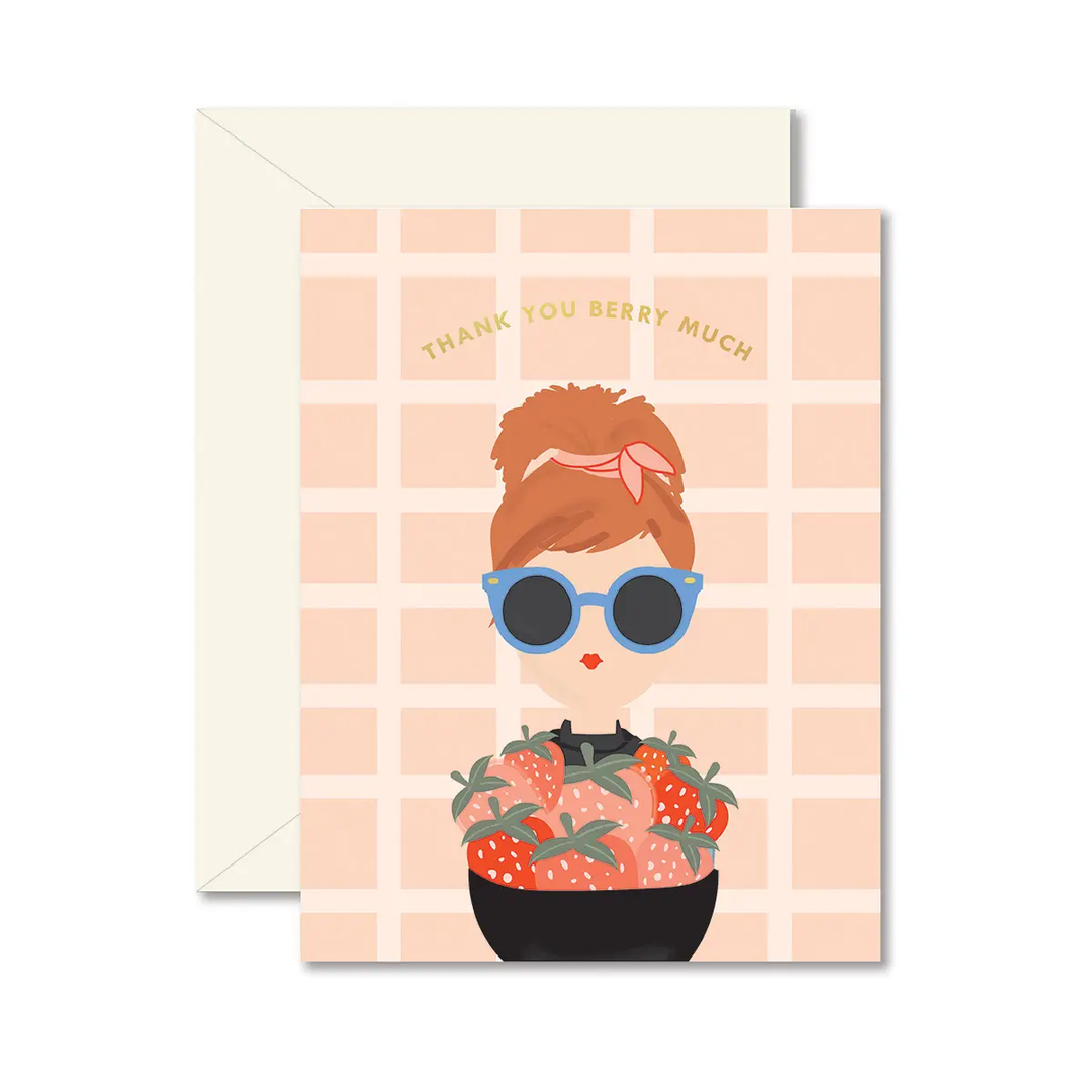 Ginger P. Designs - Thanks You Berry Much Greeting Card