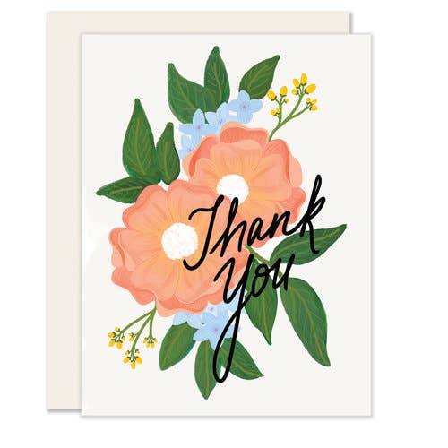 Slightly Stationery - Floral Thank You Card