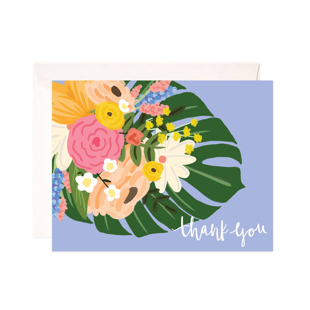 Blue Thank You Greeting Card