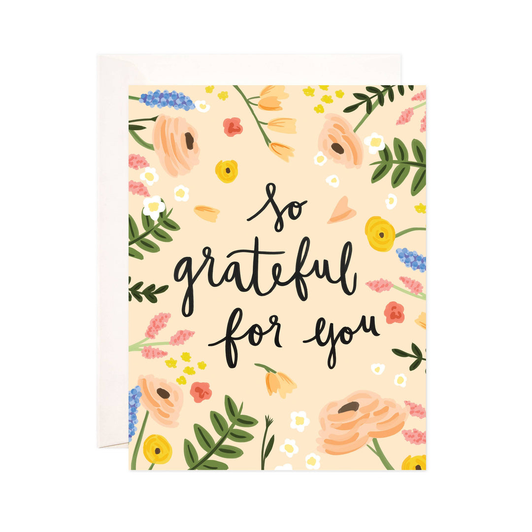 Bloomwolf Studio - So Grateful Greeting Card, Lee's Summit, MO, Bel Fiore Co. Flower Bar + Boutique