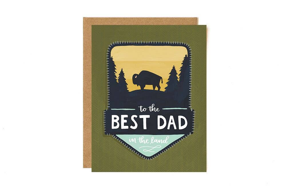 1canoe2 | One Canoe Two Paper Co. - Best Dad Patch Greeting Card, Lee's Summit, MO, Bel Fiore Co. Flower Bar + Boutique