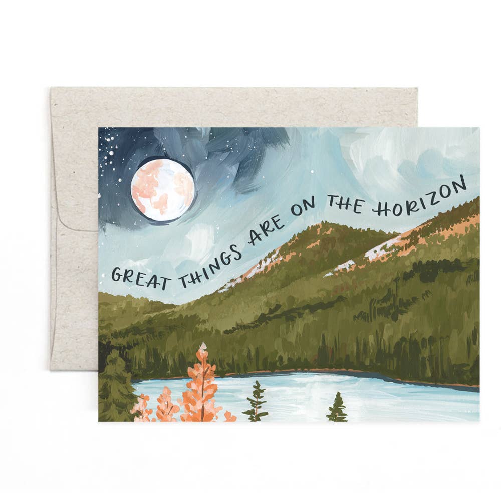 1canoe2 | One Canoe Two Paper Co. - Alpine Moon Horizon Congratulations Greeting Card, Lee's Summit, MO, Bel Fiore Co. Flower Bar + Boutique