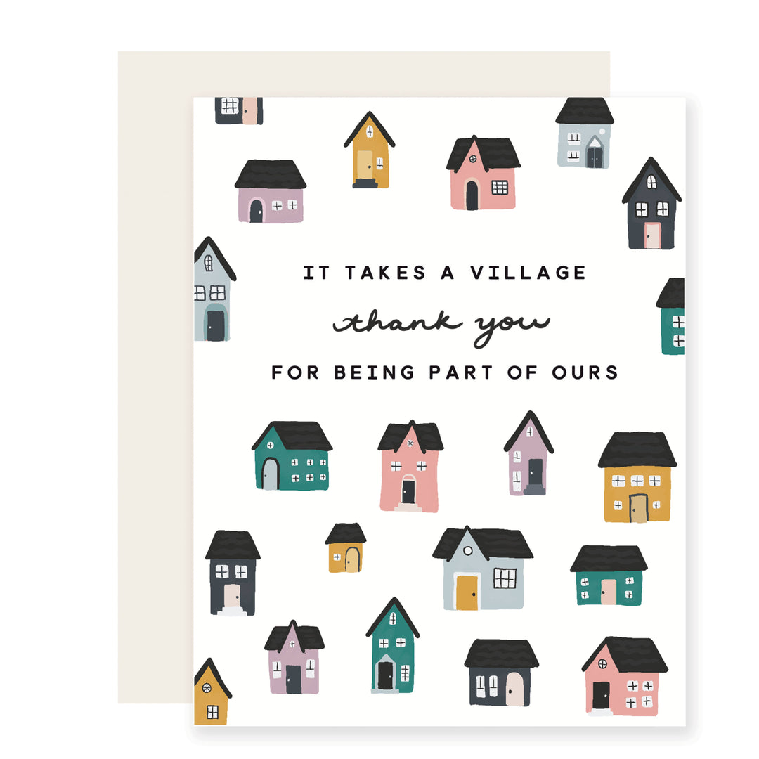 Slightly Stationery - Thank You Village | Thank You Card | It Takes A Village Card