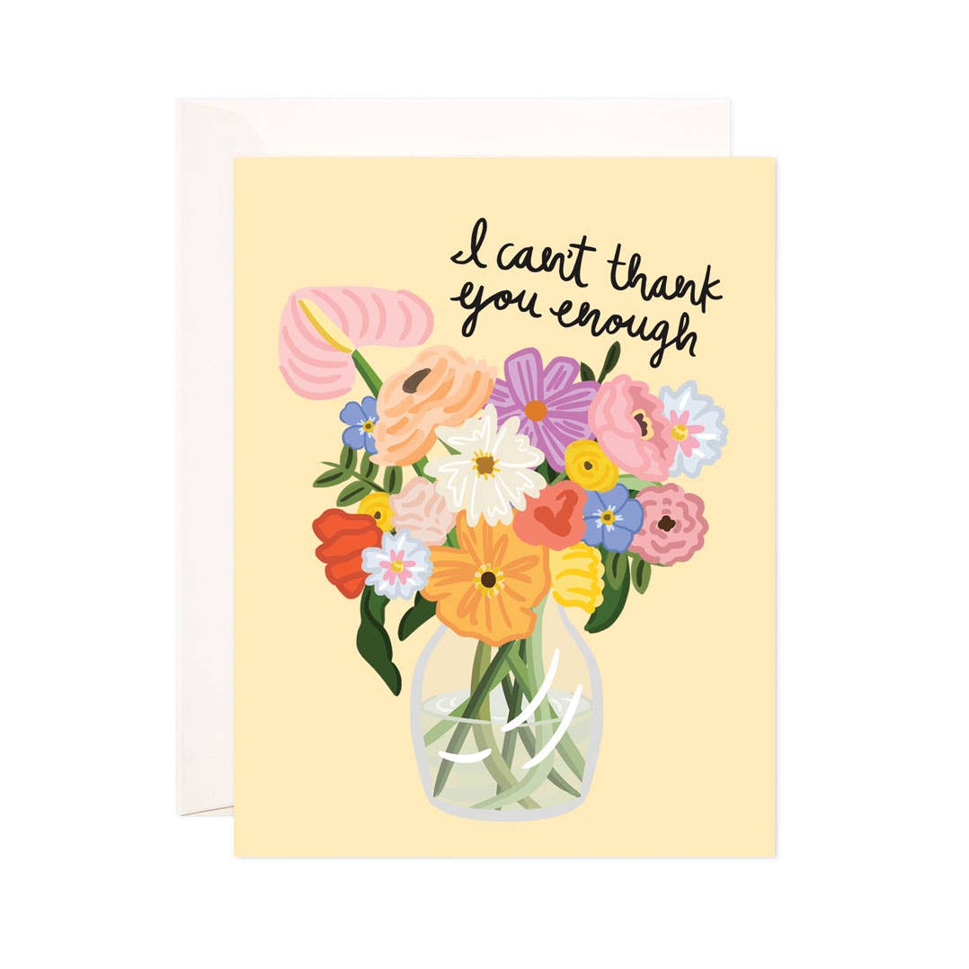 Flower Vase Thank You Greeting Card
