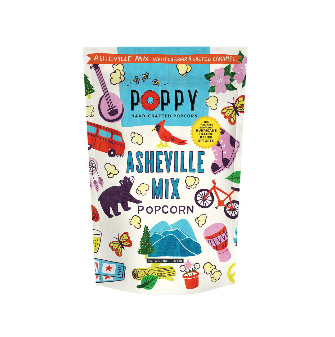 Poppy Hand-Crafted Popcorn - Asheville Mix Artist Bag Popcorn, Lee's Summit, MO, Bel Fiore Co. Flower Bar + Boutique
