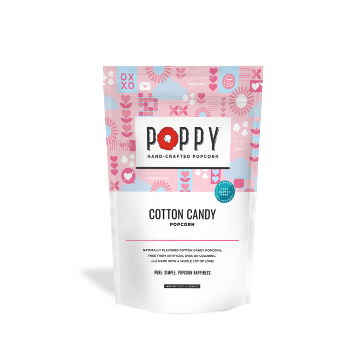 Poppy Hand-Crafted Popcorn - Valentine's Day Cotton Candy Popcorn, Lee's Summit, MO, Bel Fiore Co. Flower Bar + Boutique
