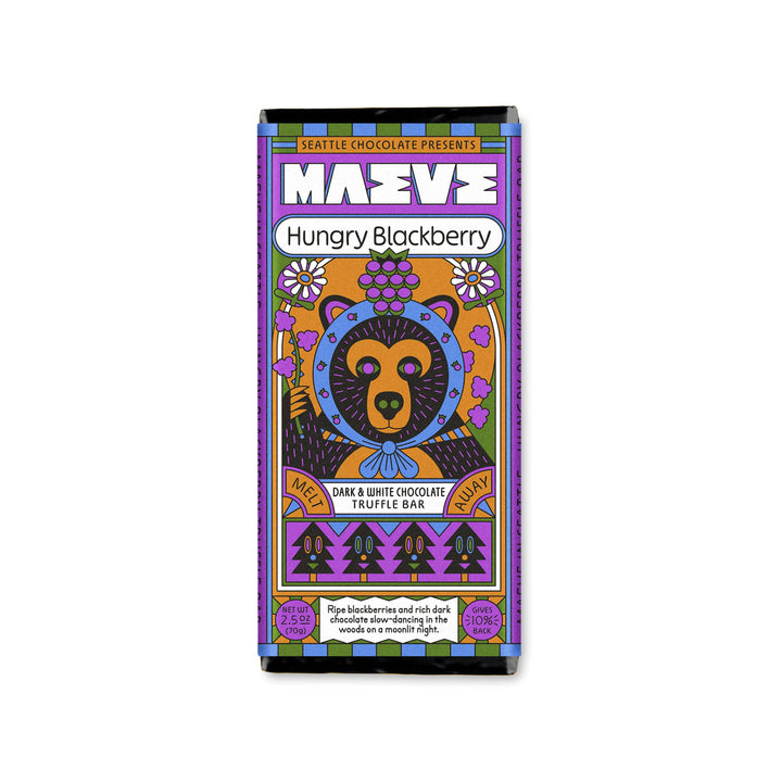 Seattle Chocolate Presents MAEVE - New! Hungry Blackberry Truffle Bar