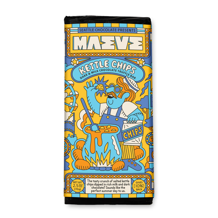 Seattle Chocolate Presents MAEVE - New! Summer - Kettle Chips Truffle Bar