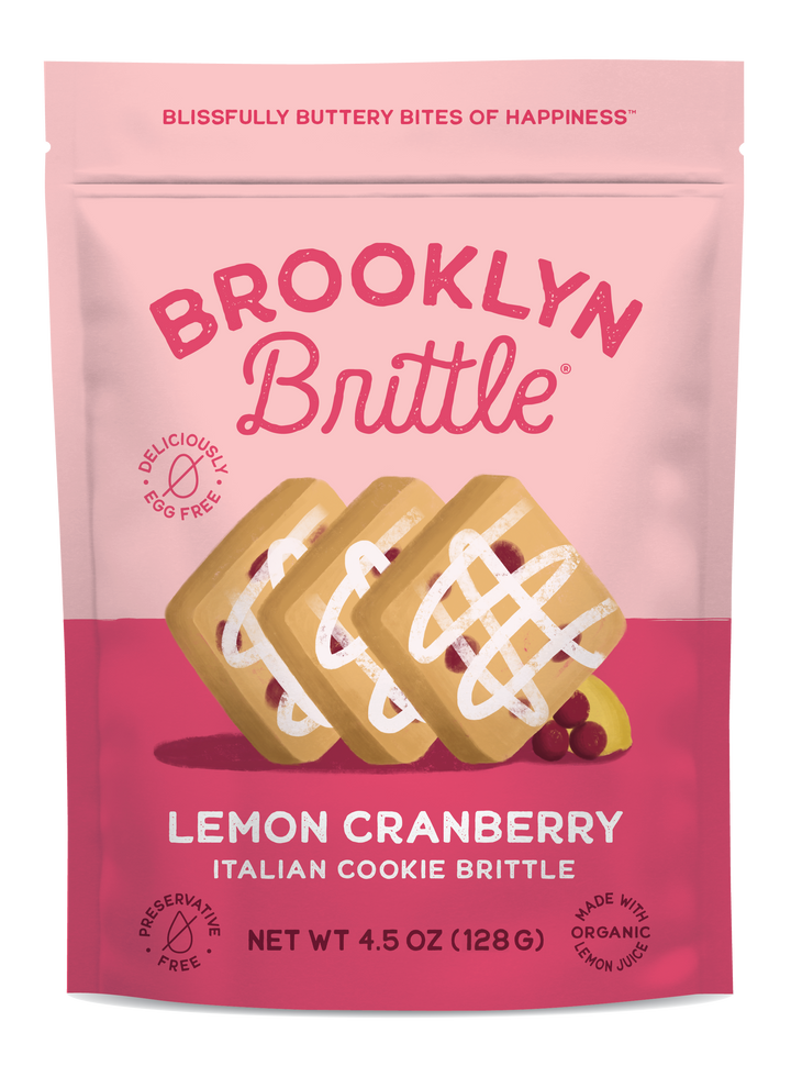 Brooklyn Brittle - Italian Cookie Brittle – Lemon Cranberry | Pouch Bag