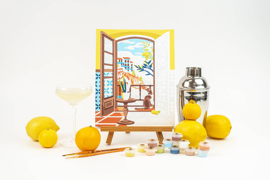 Elle Crée (She Creates) - Coastal Catnap Paint-by-Number Kit