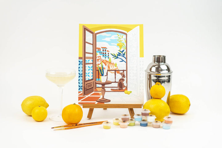 Elle Crée (She Creates) - Coastal Catnap Paint-by-Number Kit