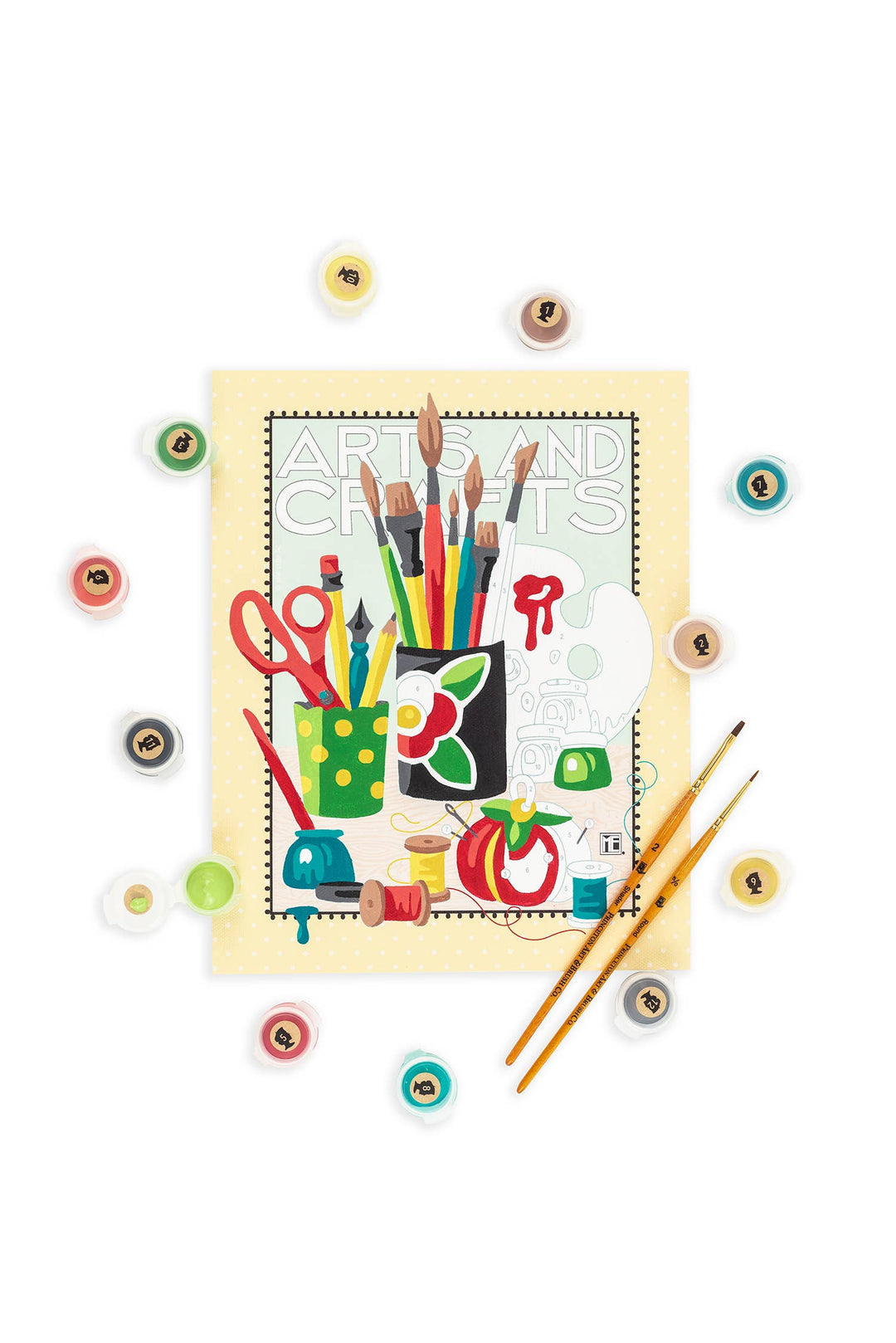 Elle Crée (She Creates) - Mary's Craft Table Mary Engelbreit Paint-by-Number Kit
