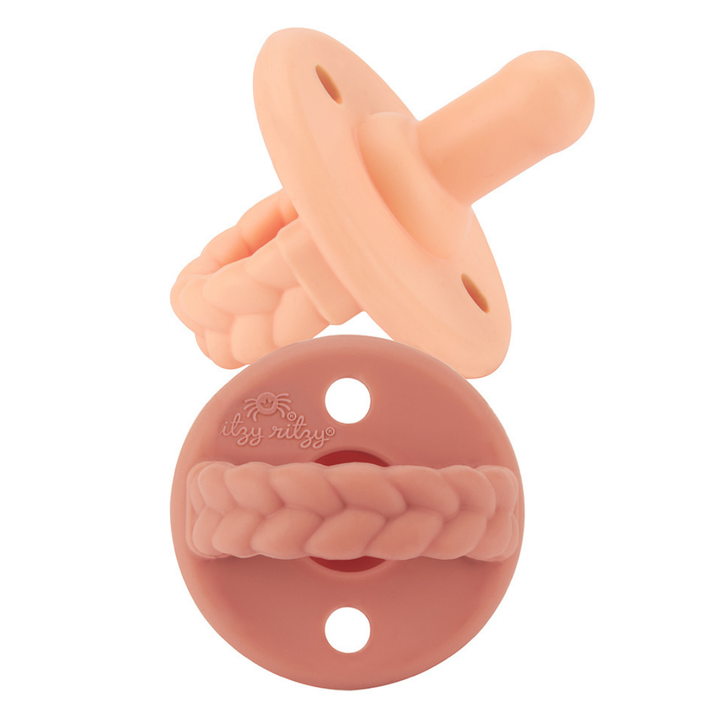 Itzy Ritzy - Sweetie Soother™ Pacifier Sets (2-pack): Mint + White Cables, Kansas City Gift Shop, Lee's Summit, MO, Bel Fiore Co. Flower Bar + Boutique