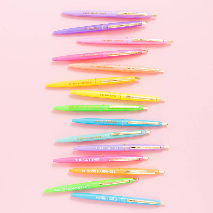 Taylor Elliott Designs - Pen Set - Motivational - Asst Colors - 10 Piece Set