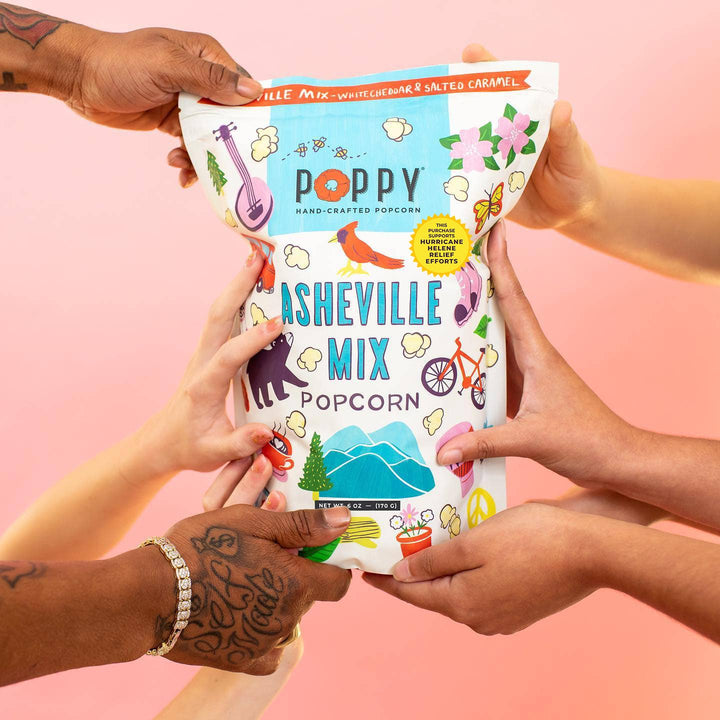 Poppy Hand-Crafted Popcorn - Asheville Mix Artist Bag Popcorn, Lee's Summit, MO, Bel Fiore Co. Flower Bar + Boutique
