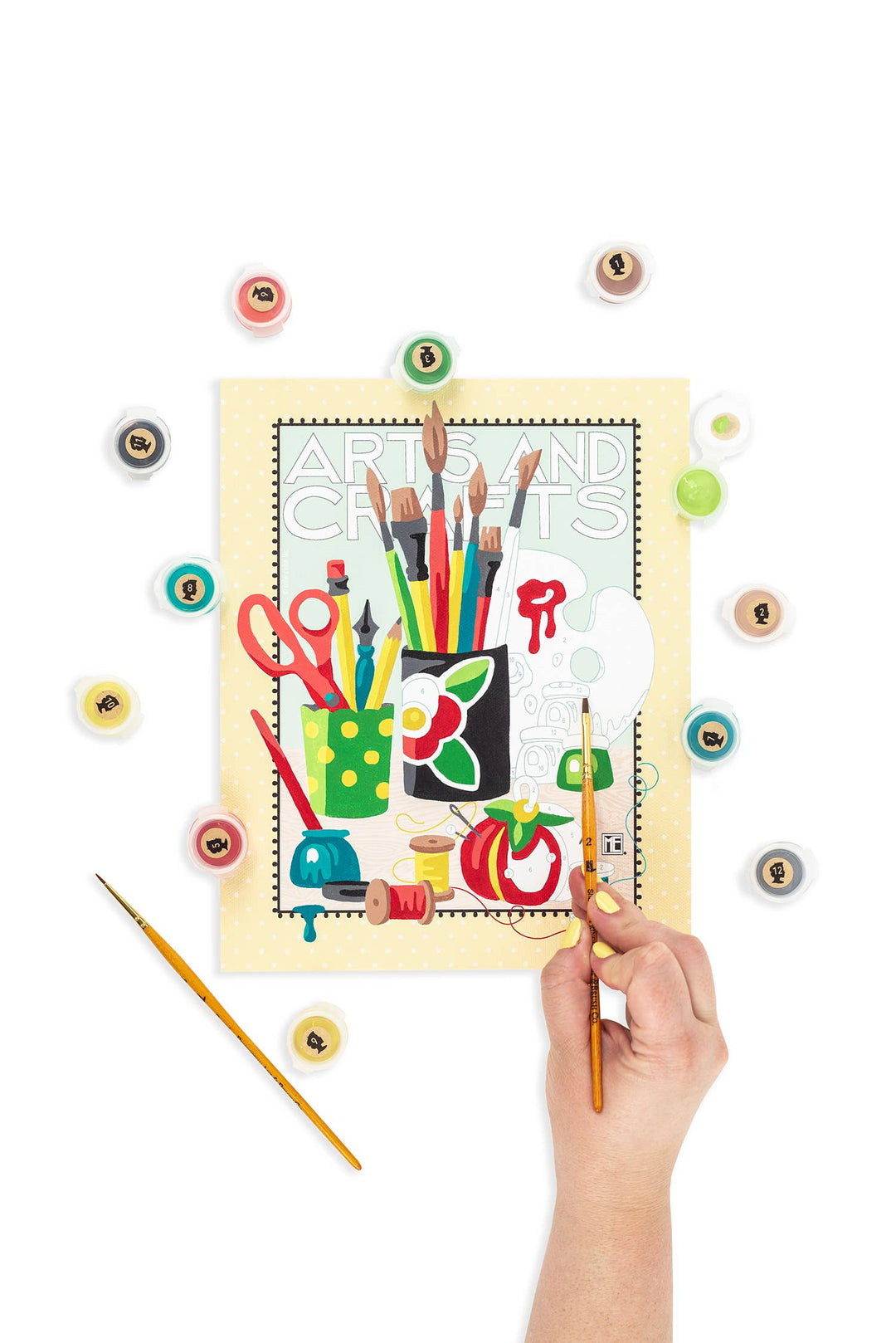 Elle Crée (She Creates) - Mary's Craft Table Mary Engelbreit Paint-by-Number Kit