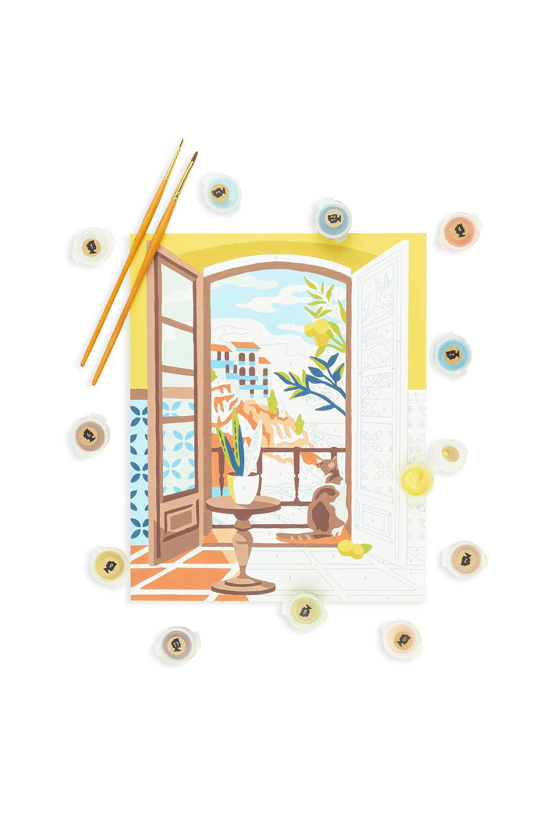 Elle Crée (She Creates) - Coastal Catnap Paint-by-Number Kit