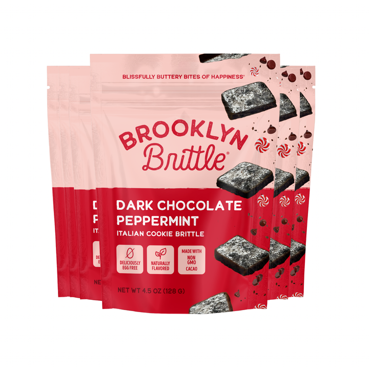 Brooklyn Brittle - Italian Cookie Brittle – Dark Chocolate Peppermint Pouch Bag