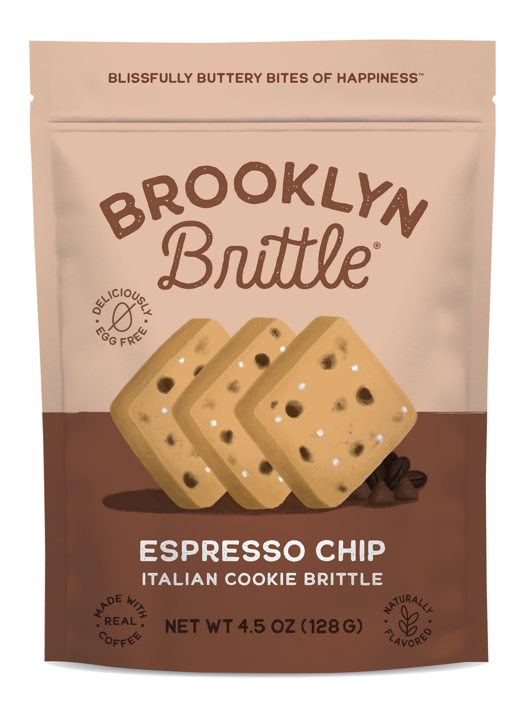 Brooklyn Brittle - Italian Cookie Brittle – Espresso Chip | Pouch Bag