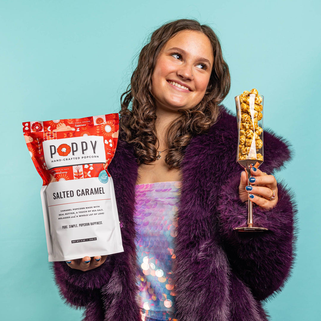 Poppy Hand-Crafted Popcorn - Market Bag - Salted Caramel Popcorn, Lee's Summit, MO, Bel Fiore Co. Flower Bar + Boutique
