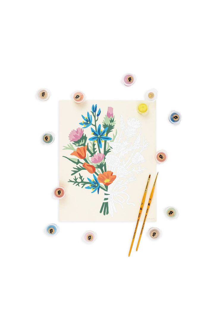 Elle Crée (She Creates) - California Wildflowers Paint-by-Number Kit