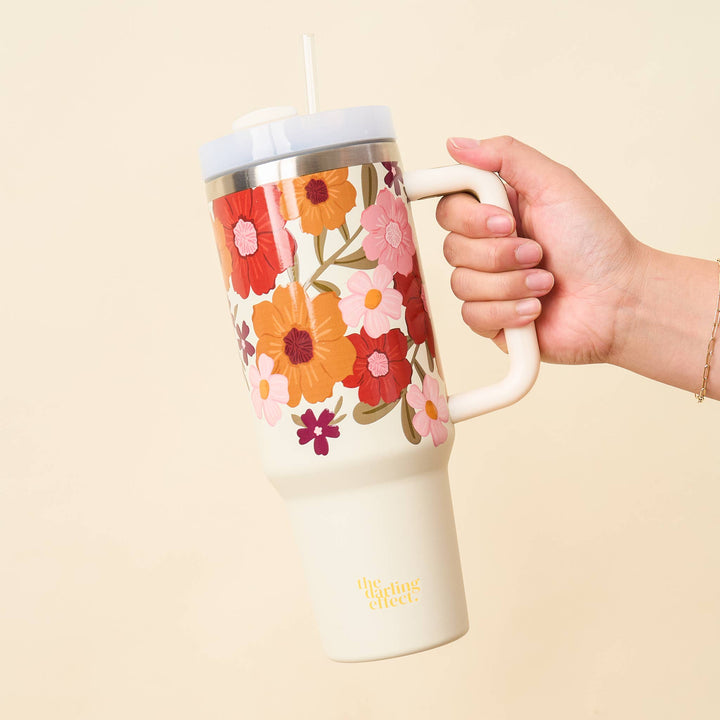 The Darling Effect - 40 oz Take Me Everywhere Tumbler-Wild About You Cream