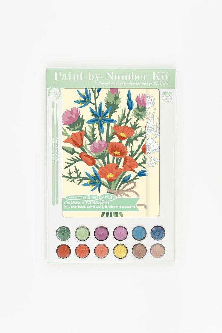 Elle Crée (She Creates) - California Wildflowers Paint-by-Number Kit