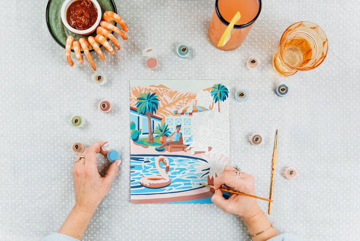 Elle Crée (She Creates) - Mid-Mod Mirage Paint-by-Number Kit