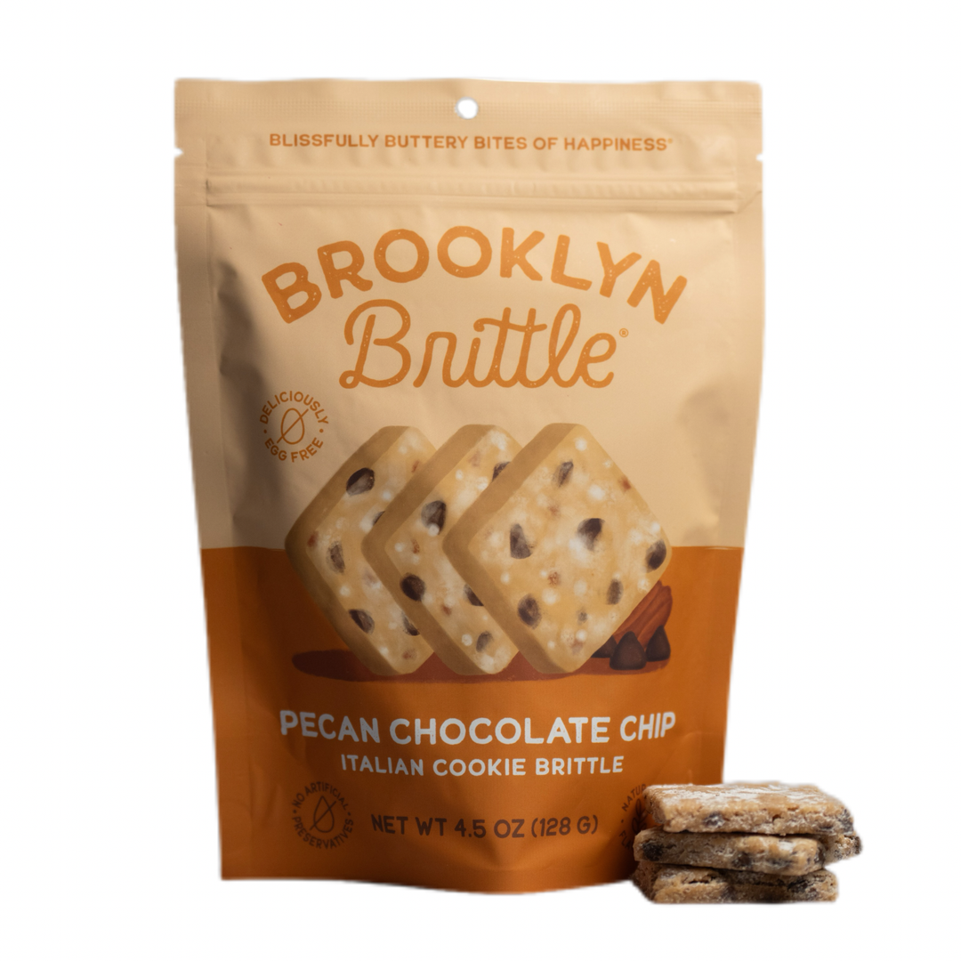 Brooklyn Brittle - Italian Cookie Brittle – Pecan Chocolate Chip | Pouch Bag