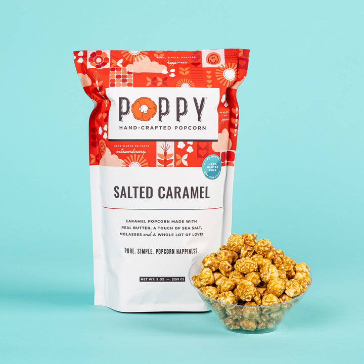 Poppy Hand-Crafted Popcorn - Market Bag - Salted Caramel Popcorn, Lee's Summit, MO, Bel Fiore Co. Flower Bar + Boutique
