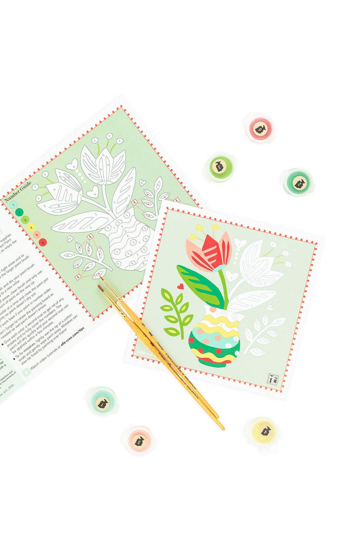 Elle Crée (She Creates) - Breit Buds Mary Engelbreit MINI Paint-by-Number Kit