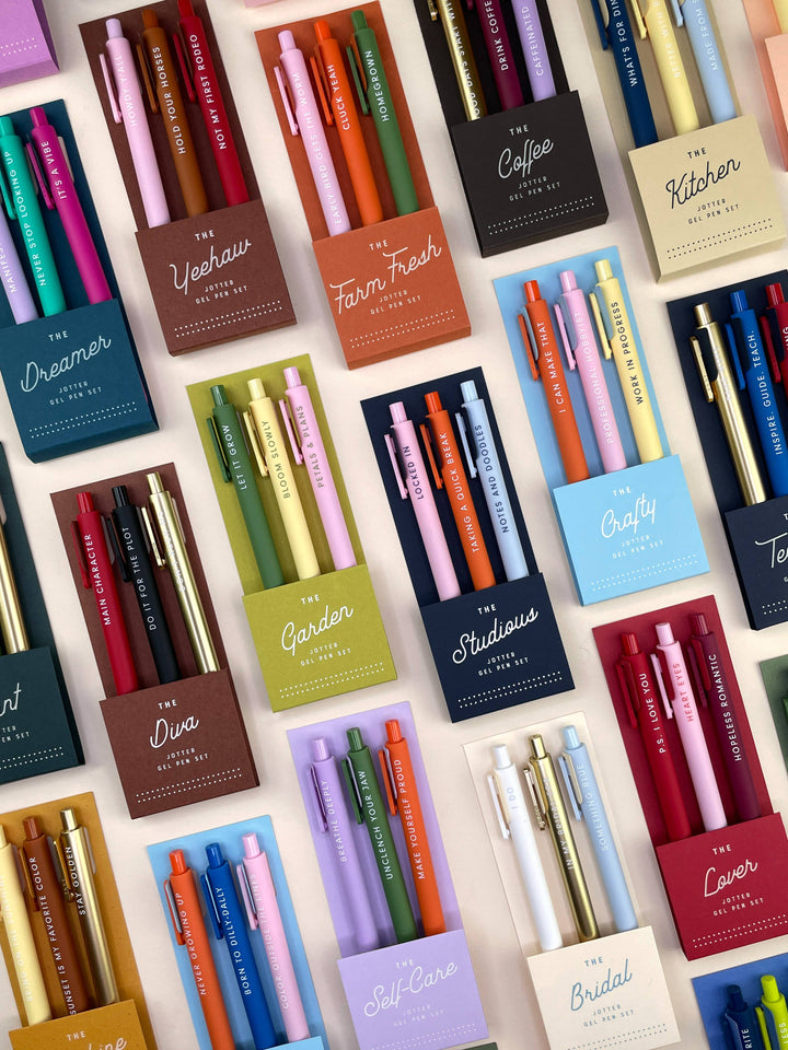 Ruff House Print Shop - Garden Jotter Gel Pen: Set of 3