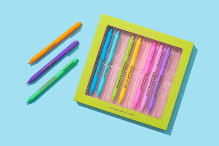Taylor Elliott Designs - Gel Pen Set - Motivational - Asst Colors - 10 Piece Set
