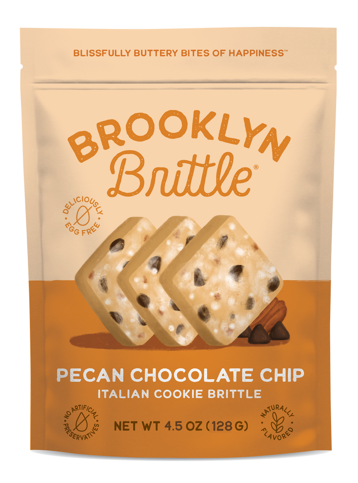 Brooklyn Brittle - Italian Cookie Brittle – Pecan Chocolate Chip | Pouch Bag