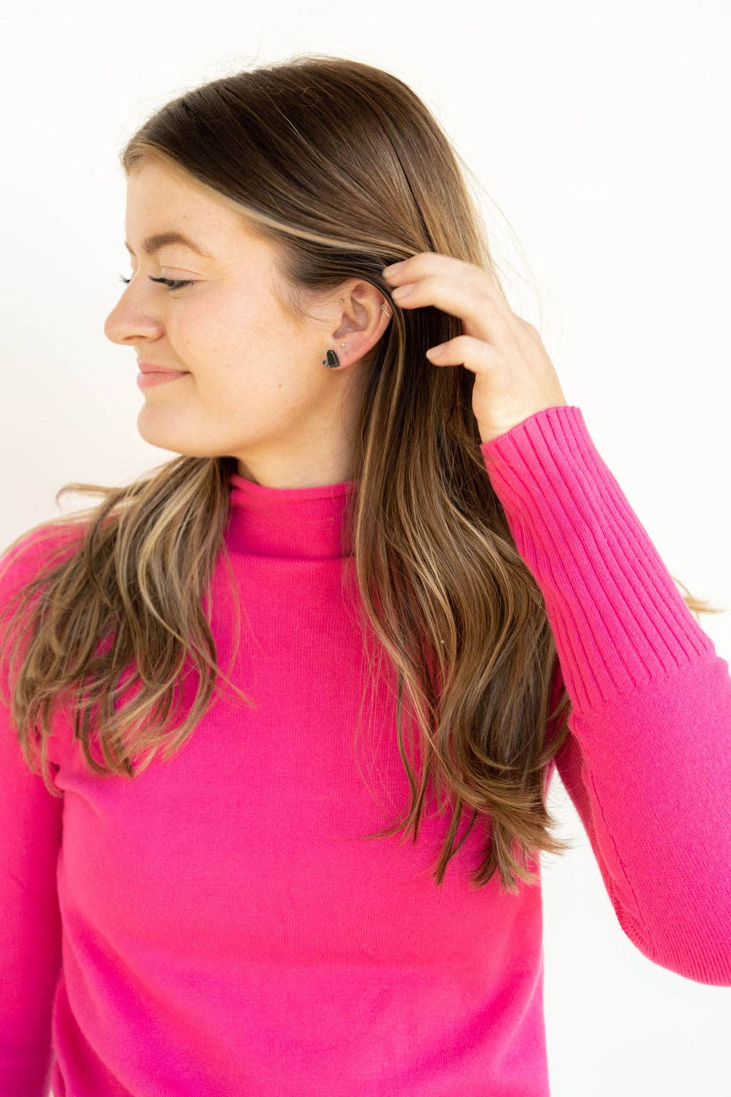 Spiffy & Splendid - Hand Drawn Heart Studs - Black / Valentine's Earrings, Lee's Summit, MO, Bel Fiore Co. Flower Bar + Boutique