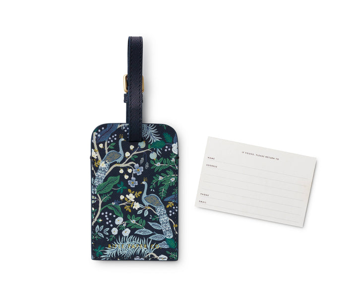 Rifle Paper Co. - Peacock Luggage Tag, Lee's Summit, MO, Bel Fiore Co. Flower Bar + Boutique