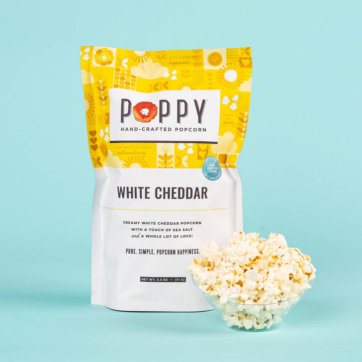 Poppy Hand-Crafted Popcorn - White Cheddar Popcorn, Lee's Summit, MO, Bel Fiore Co. Flower Bar + Boutique

