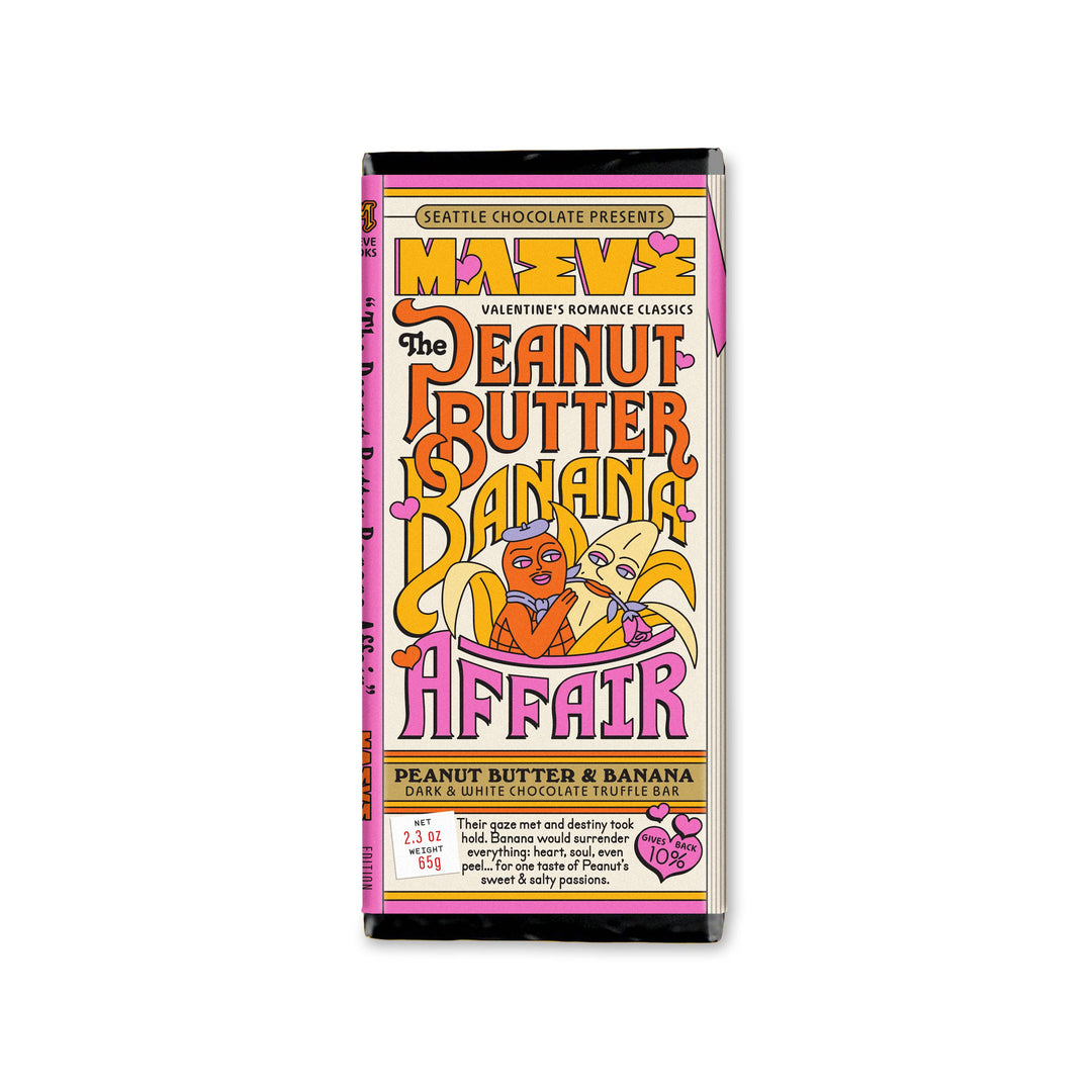 Seattle Chocolate Presents Maeve - Peanut Butter Banana Affair Truffle Bar