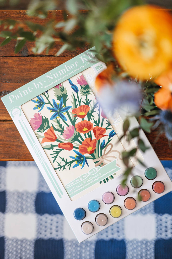 Elle Crée (She Creates) - California Wildflowers Paint-by-Number Kit