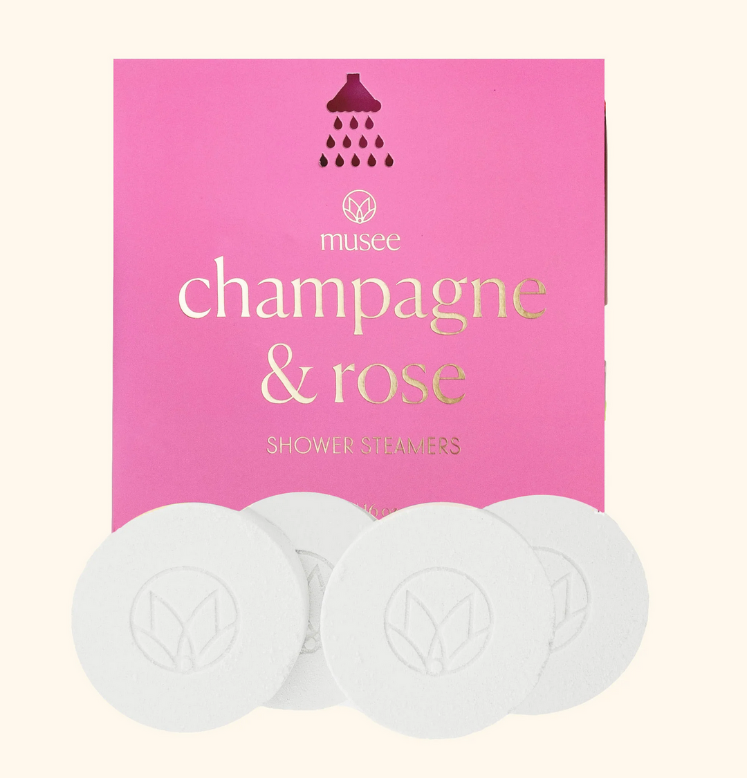 Pack of Musee Champagne & Rose shower steamer