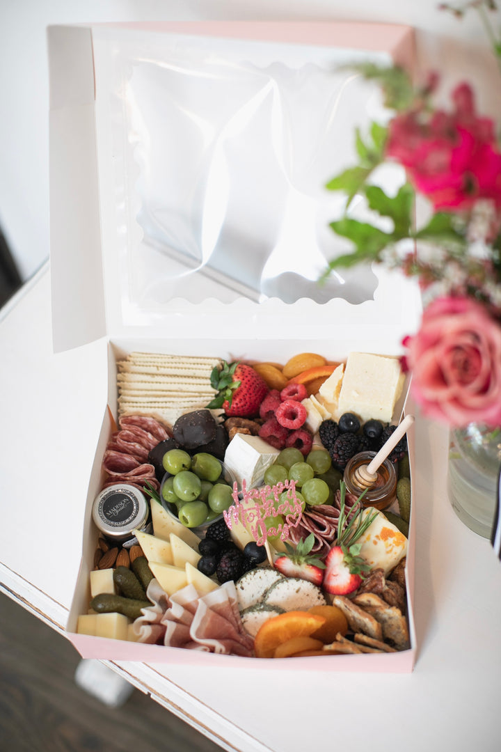 Mother's Day Charcuterie Box + Flower Gift Set
