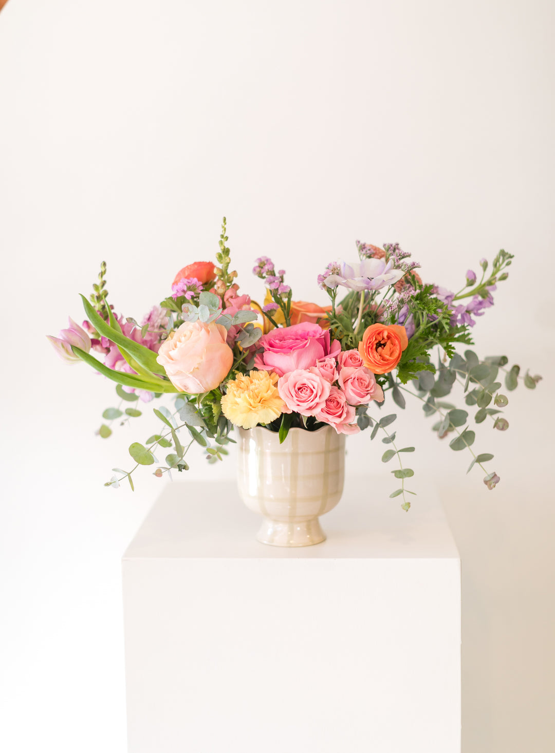 English spring garden floral arrangement Lee's Summit Easter flowers