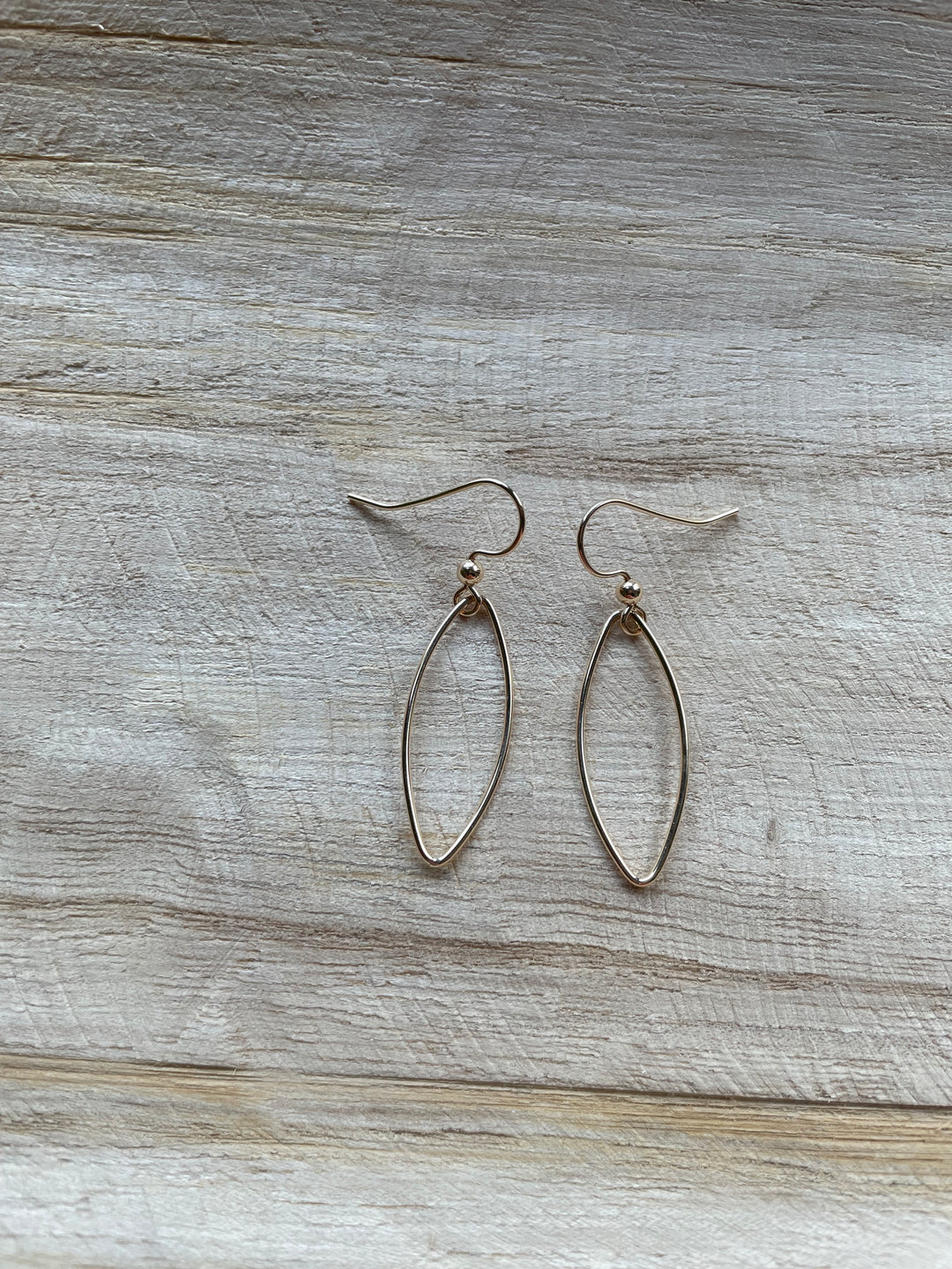 GRACE | Minimalist Marquise Gold Filled Dangles, Lee's Summit, MO, Bel Fiore Co. Flower Bar + Boutique
