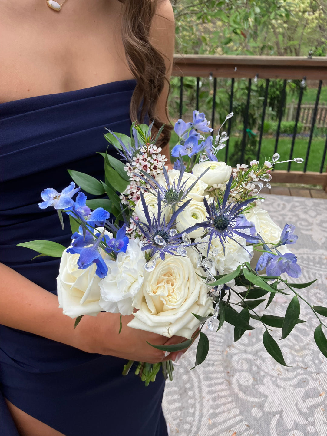 prom dress bouquet Green Meadows Florist