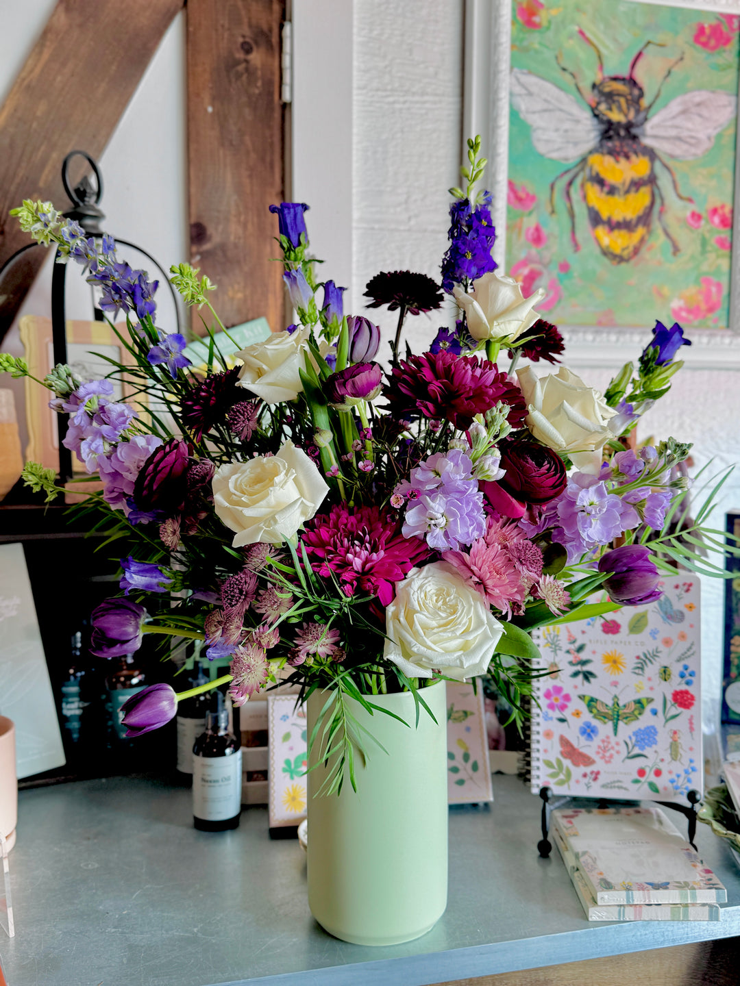 Purple floral arrangement Lee's Summit Florist